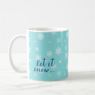Mug Laisse-Le Neiger... Belle conception de flocon de