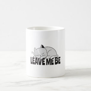 Mug Laisse-moi être Lazy, chat endormi