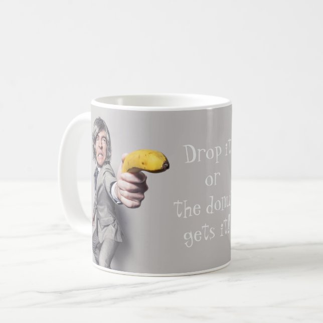 Mug Laisse tomber ou le beignet l'obtient (Devant gauche)