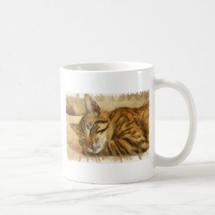 Mug Laisser les chats couchés mentir crayon croquis