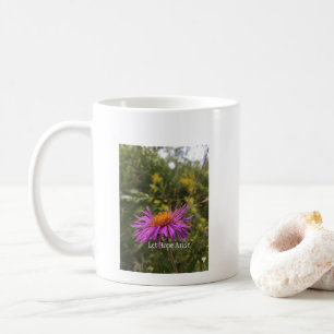 Mug Laisser l'espoir se lever Plutôt Purple Gold Flowe