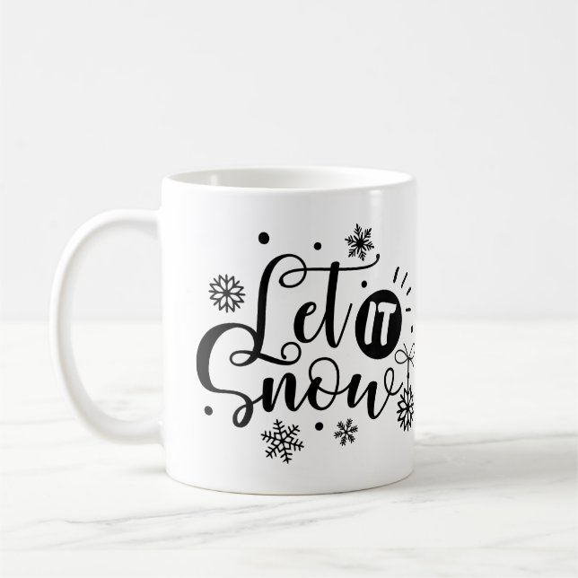 Mug Laisser Neige, Flocon De Neige (Gauche)
