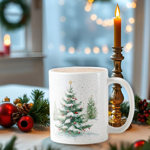 Mug Laisser neiger hiver scène Joyeux Noël