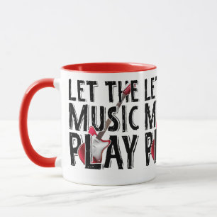 Mug Laissez La Musique Jouer La Guitare Électrique