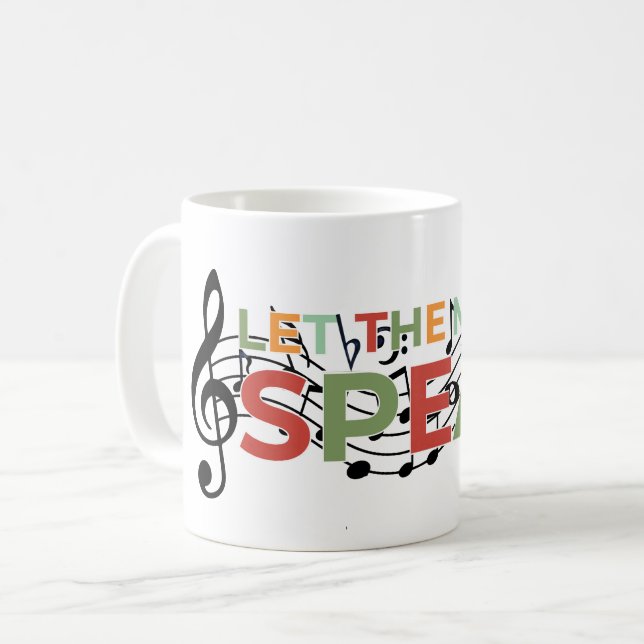 Mug Laissez La Musique Parler, Notes Musicales (Devant gauche)