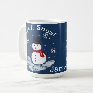 Mug Laissez-le neiger Snowman PERSONNALISER le cacao
