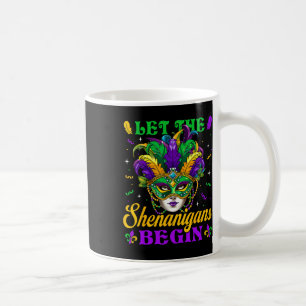 Mug Laissez les Shenanigans Commencer Masque de Fou de