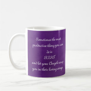 Mug Laissez Vos Anges Vous Envelopper... Devis de conf