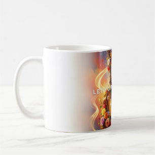 Mug Laissez votre cœur chanter Affiche de guitare flor