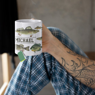 Mug Lake Fish Up North Cute Fisherman Personnalisé