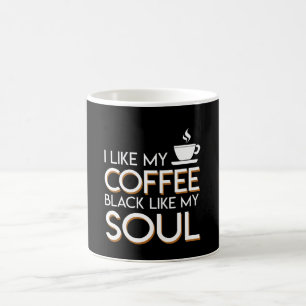 Mug L'amant de café aiment le noir de café comme l'