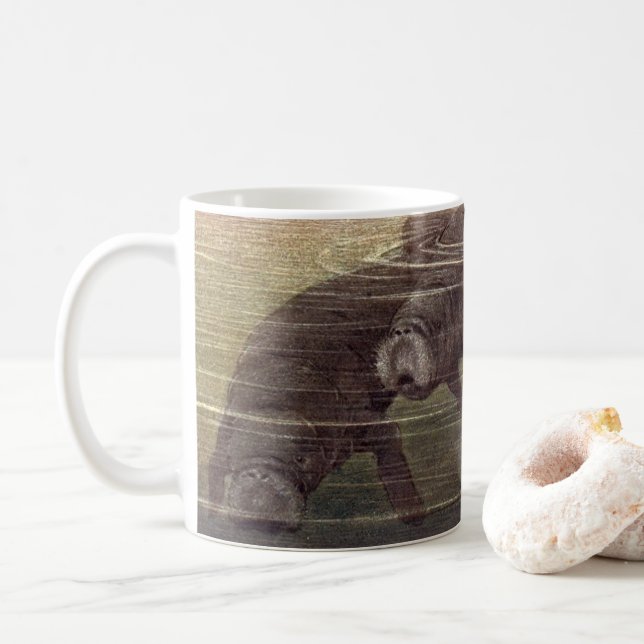 Mug Lamantins ou vaches marines, mammifères marins (Avec donut)
