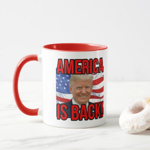 Mug L'Amérique est de retour Donald Trump Drapeau amér