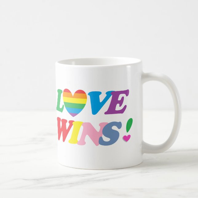 Mug L'amour arc-en-ciel gagne le cœur de la fierté LGB (Droite)