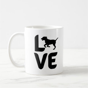 Mug L'amour avec le chien qui court
