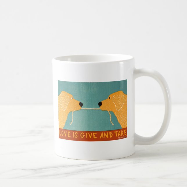 Mug L'amour, c'est donner et prendre- Stephen Huneck (Droite)