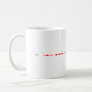 Mug L'amour dans les points et les tirets 'Je t'aime'
