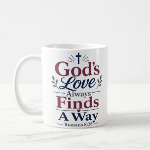 Mug L'amour de Dieu trouve toujours un chemin Citation