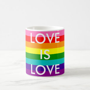 Mug L'amour de rayures du gay pride LGBT 8 de drapeau