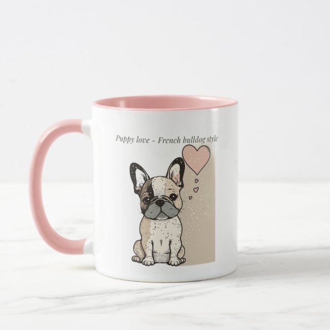 Mug L'amour des chiots - à la française (Gauche)