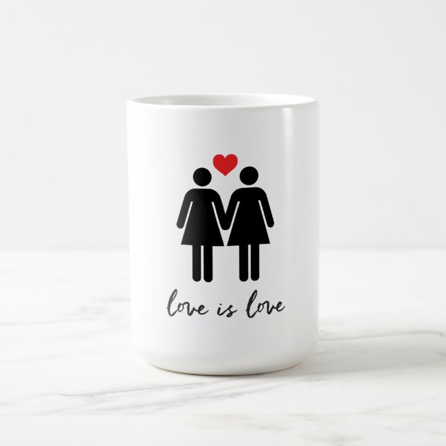 Mug L'amour est amour (les femmes) + Coeur (Centre)