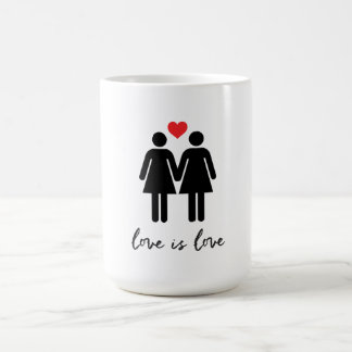 Mug L'amour est amour (les femmes) + Coeur