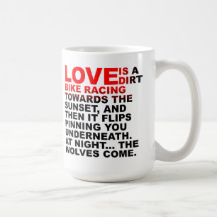 Mug L'Amour Est Comme Un Vélo Sale Chemise Motocross D