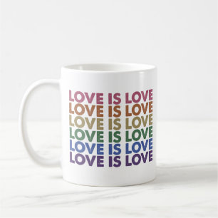 Mug L'amour est l'amour Fierté gay LGBT Allié Arc-en-c