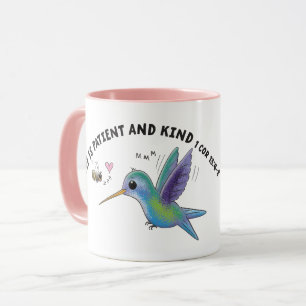 Mug L'amour est patient abeille mignonne et colibri éc