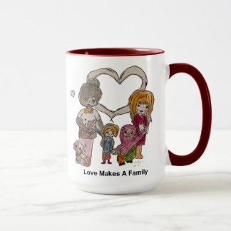 Mug L'amour fait une famille par Ainsley--tasse de 15