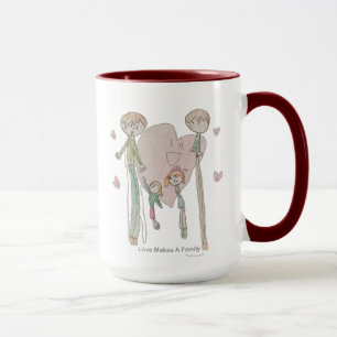 Mug L'amour fait une famille par Annika--tasse de 15