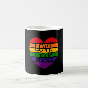 Mug L'amour Gagne Cœur Arc-en-Ciel