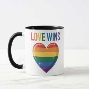 Mug L'amour gagne la fierté gay LGBT Égalité