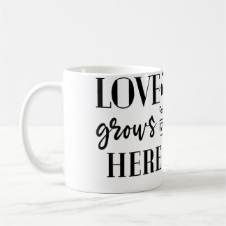 Mug L'amour grandit ici plantes fleur amateur jardinag