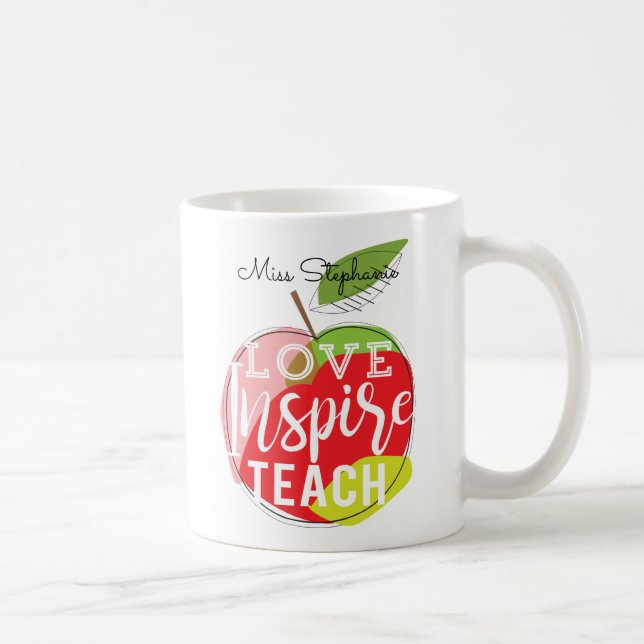 Mug L'amour, inspirent, enseignent à des professeurs (Droite)