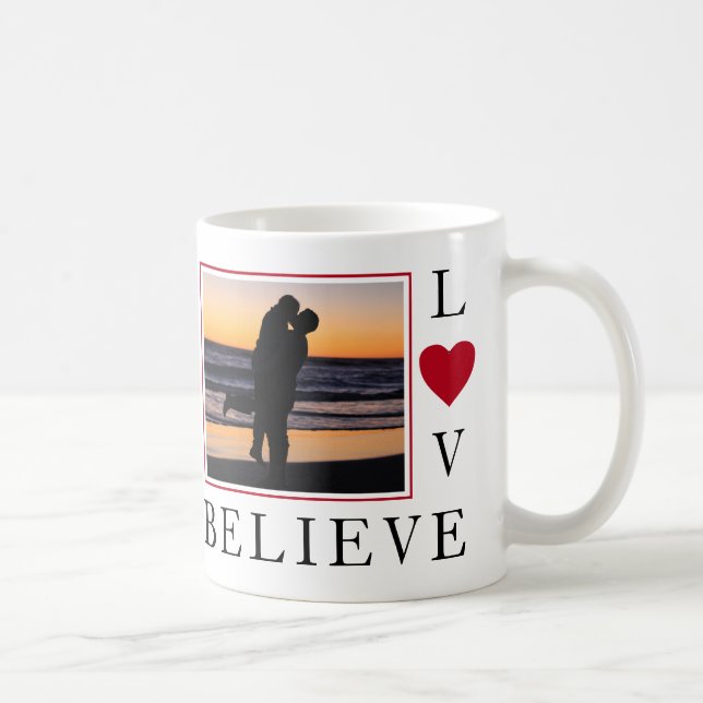 Mug L'AMOUR N'ÉCHEC JAMAIS Photo personnalisée chrétie (Droite)