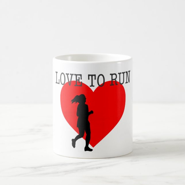 Mug L'amour pour courir femme en cours cadeau cadeau c (Centre)