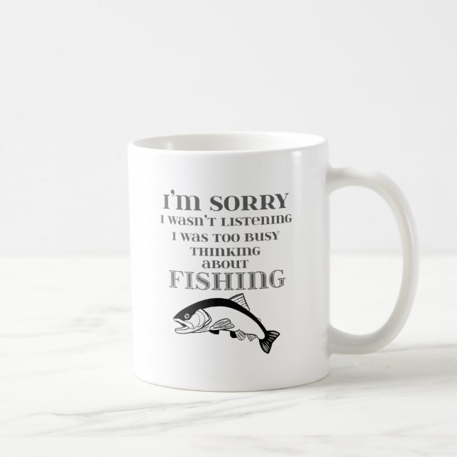 Mug L'amour pour les pêcheurs pensent à la pêche (Droite)