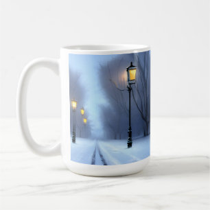 Mug Lampes De Rue Fluant En Hiver Pays Des Merveilles