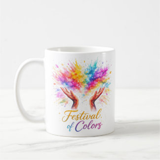 Mug Lancer les mains du festival Holi