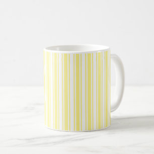 Mug Landes de bonbons jaune et blanc citron