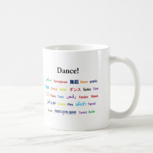 Mug Langue de danse !  Mots pour la danse dans le