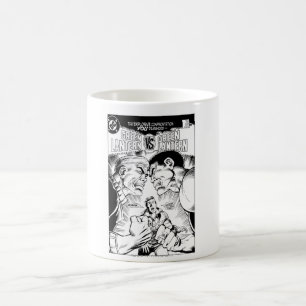 Mug Lanterne verte contre Lanterne verte, noir et blan