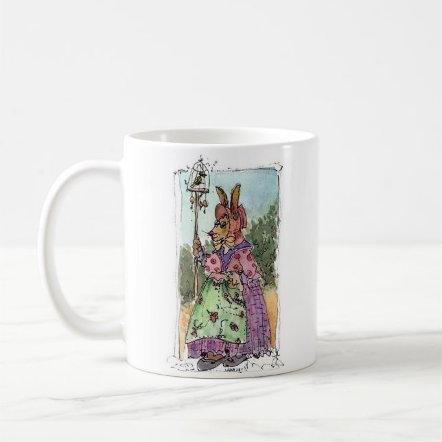 Mug Lapin avec la cage à oiseaux (Gauche)
