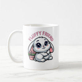 Mug Lapin blanc bouffant avec pot Plante
