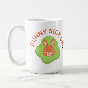 Mug Lapin côté sur Retro Graphisme d'œuf de Pâques