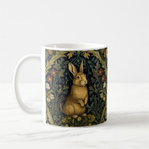Mug Lapin dans la forêt style Art nouveau