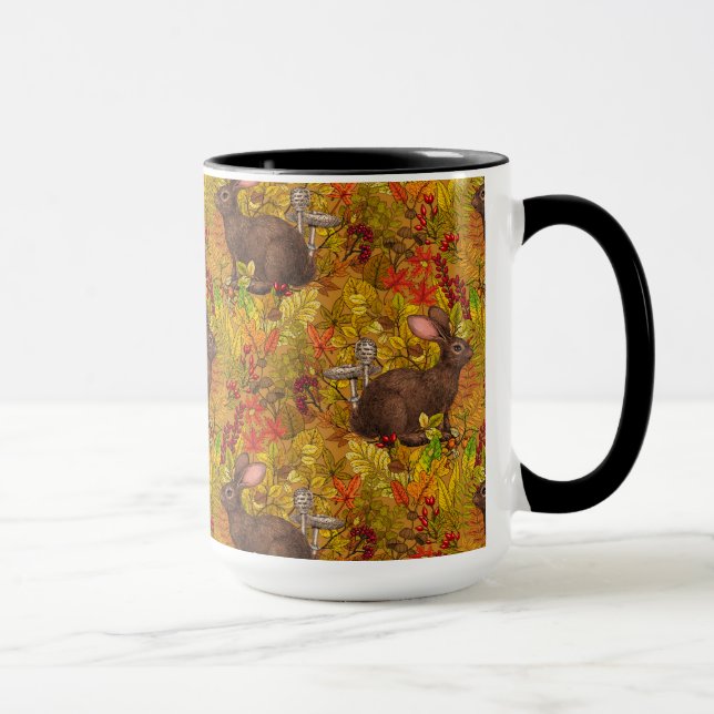Mug Lapin d'automne sur ocre (Droite)