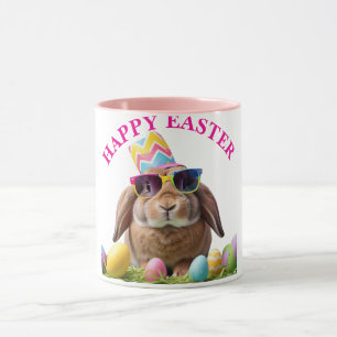 Mug Lapin de la fête cool avec lunettes de soleil