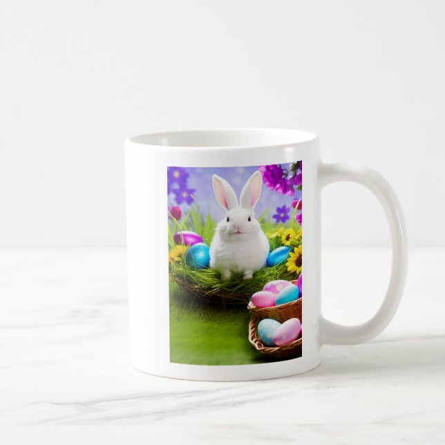 Mug Lapin De Pâques Avec Panier À Oeufs De Pâques (Droite)